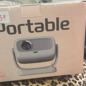 Portable Projector with WiFi Gray Projector LED Source